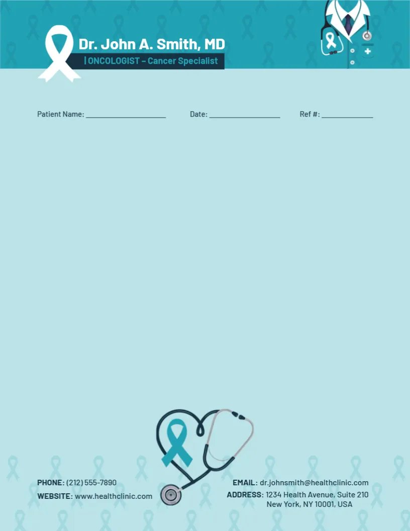 Oncologist Letterhead Template