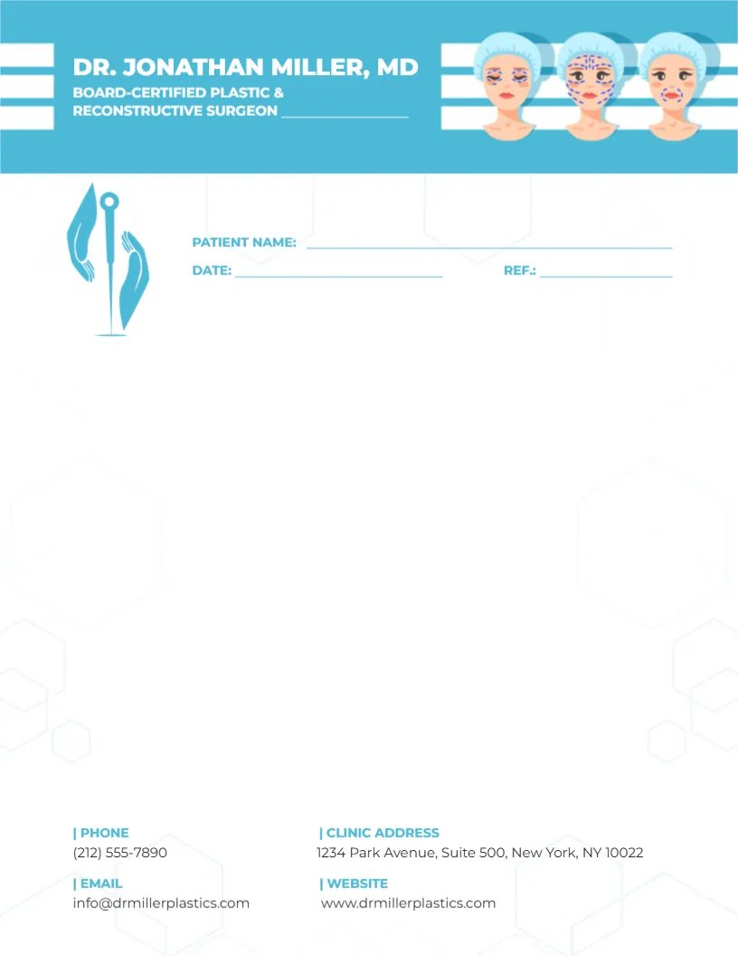 Plastic Surgeon Letterhead Template