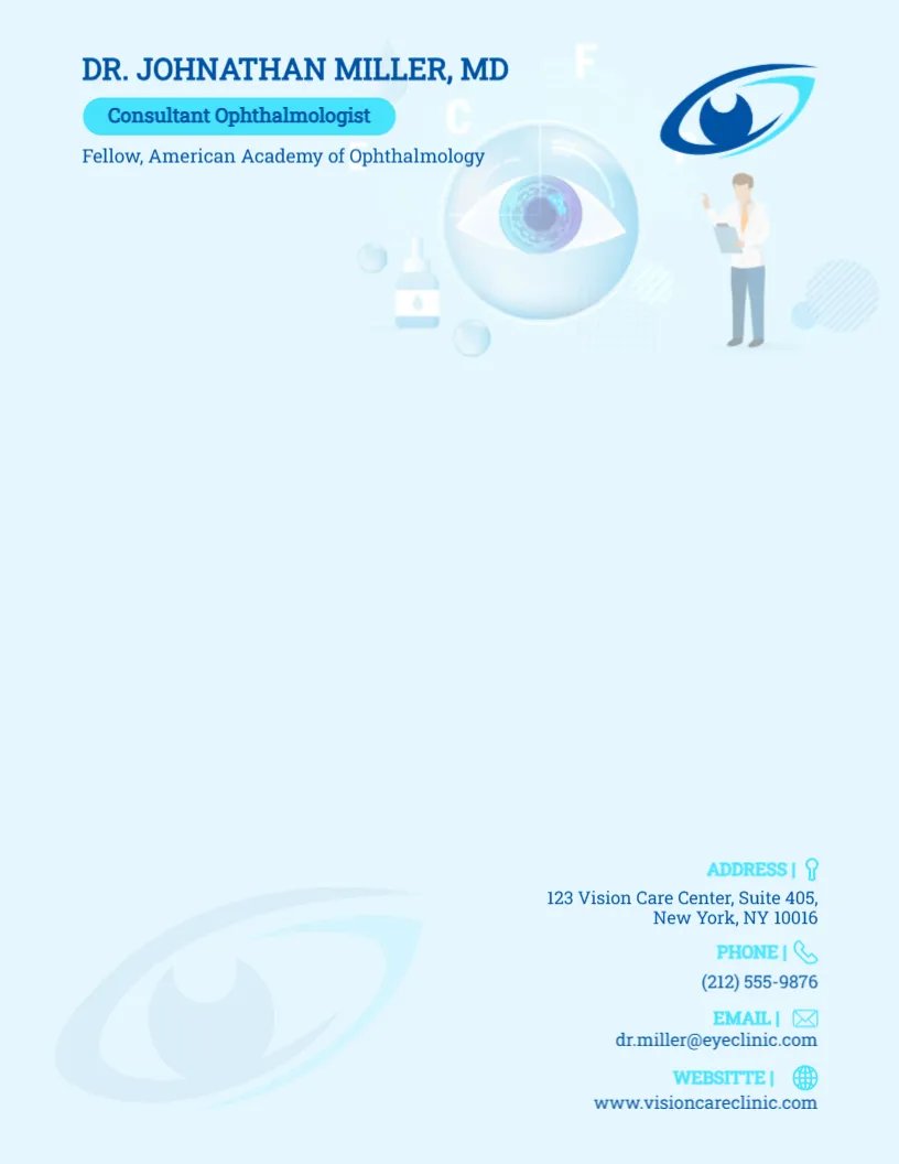 Ophthalmologist Letterhead Template