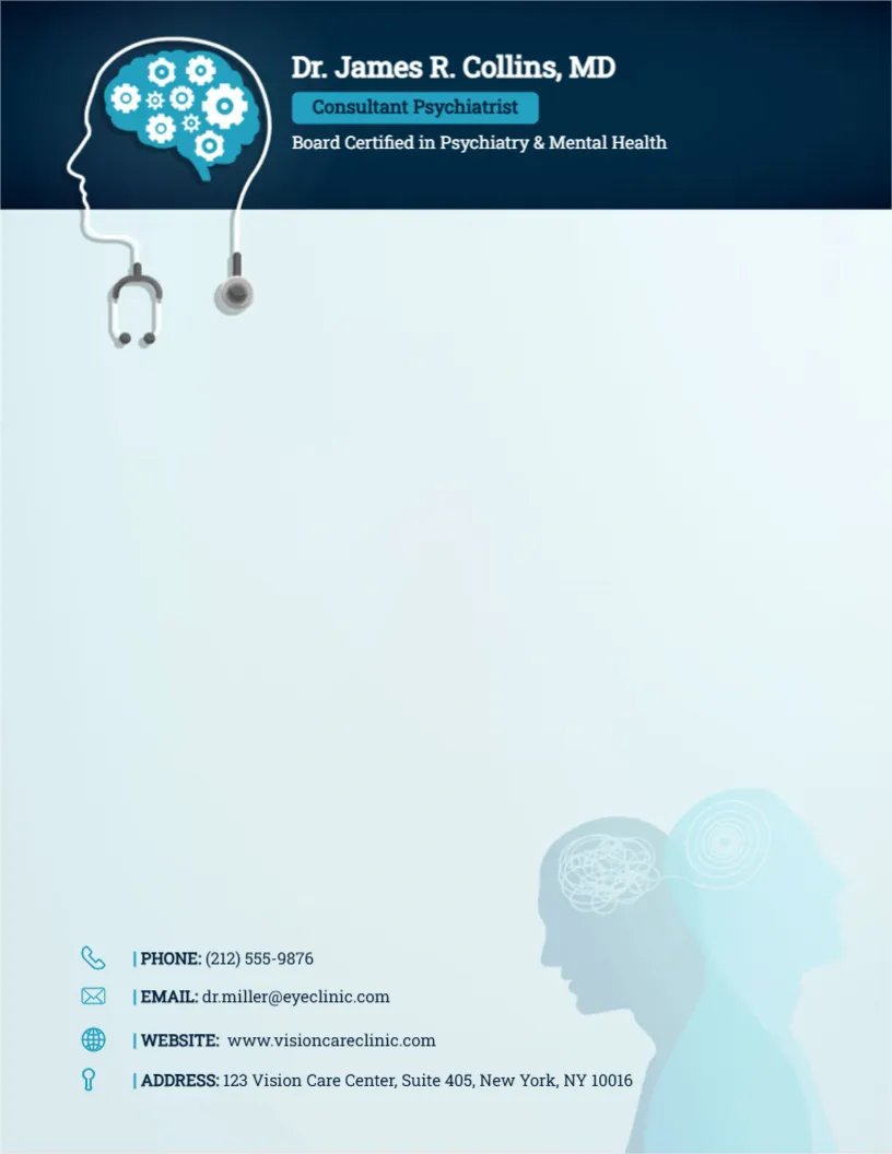 Psychiatrist Letterhead Template