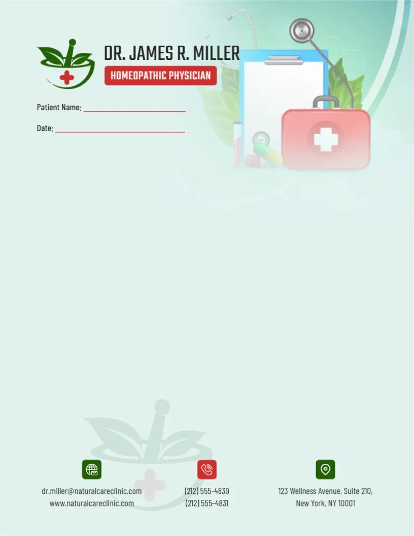 Homeopath Letterhead Template