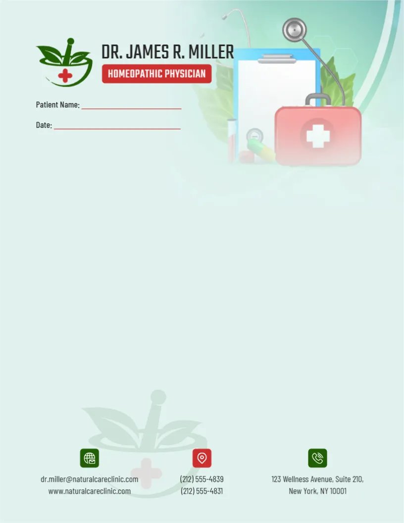 Homeopath Letterhead Template