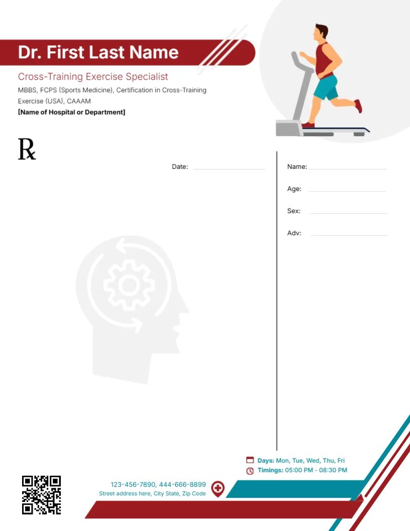Cross-Training Exercise Prescription Template
