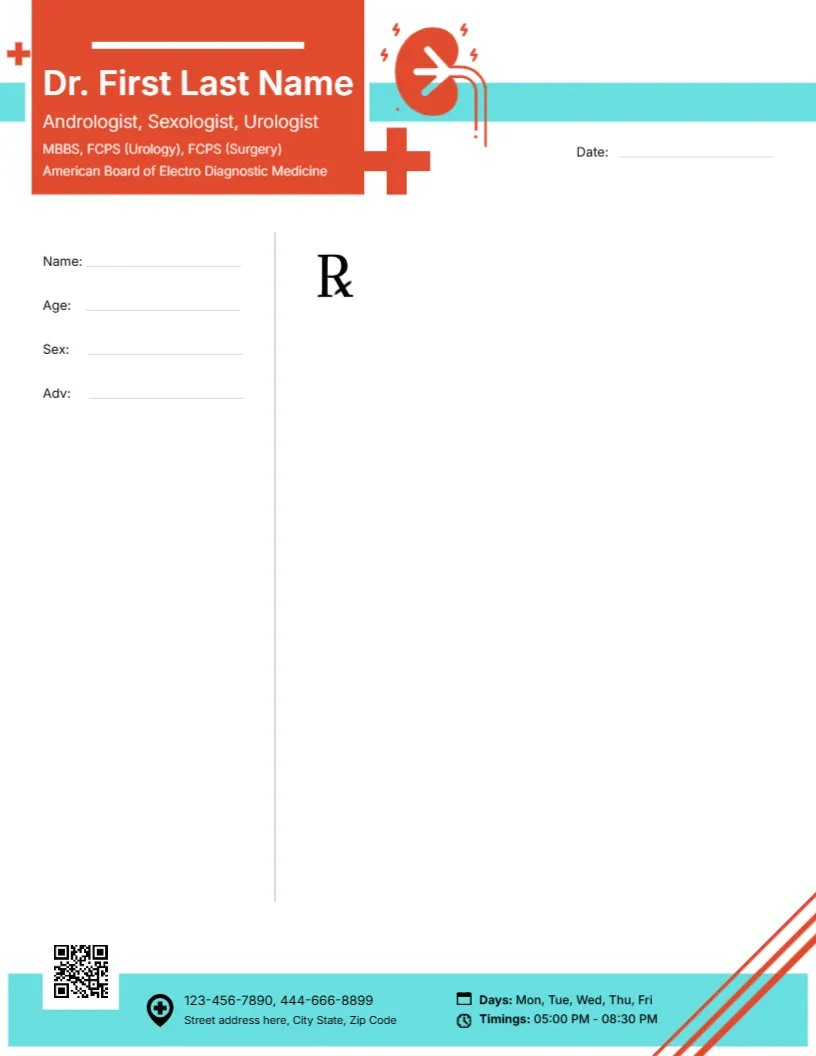 Unique Urologist Prescription Pad Template