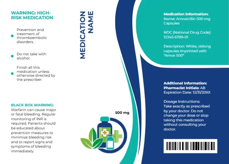 High-Risk Medication Label Template
