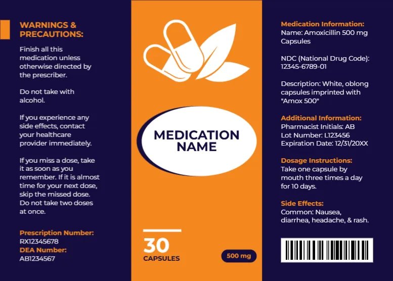 Patient Education Label Template