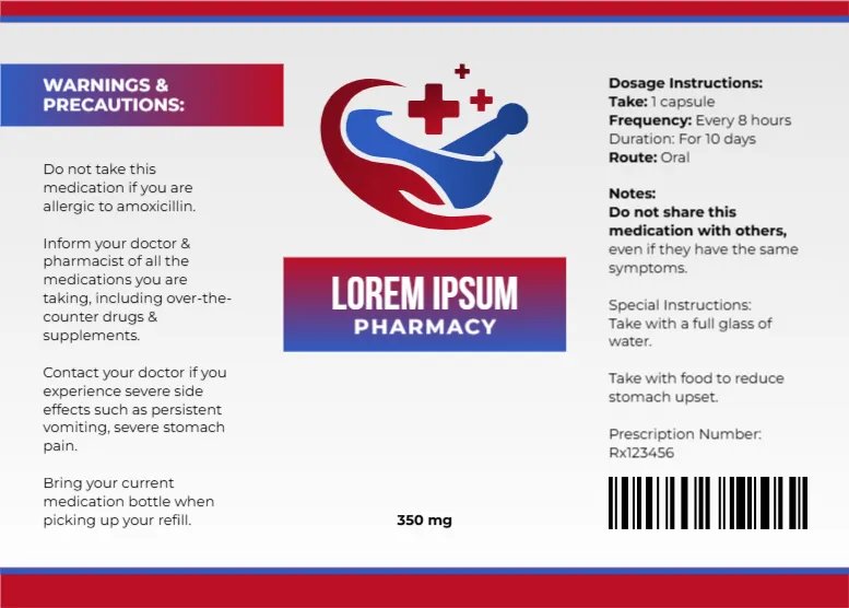 Refill Reminder Label Template