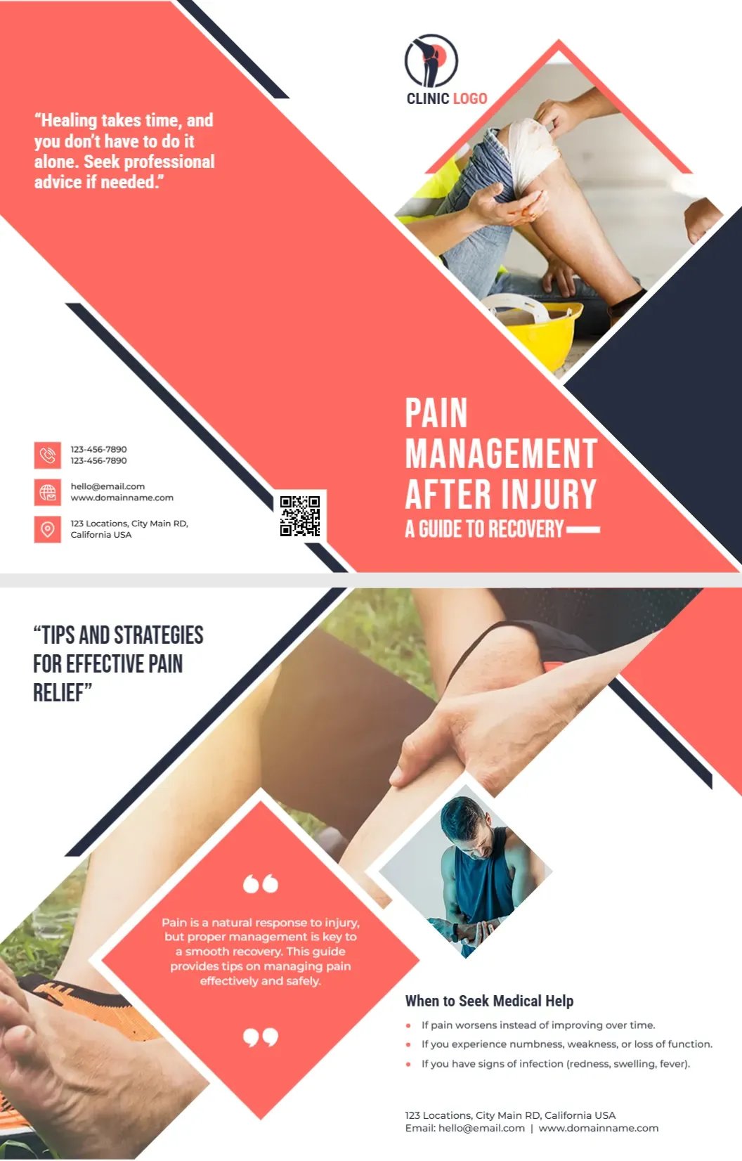 Pain Management After Injury Handout Template