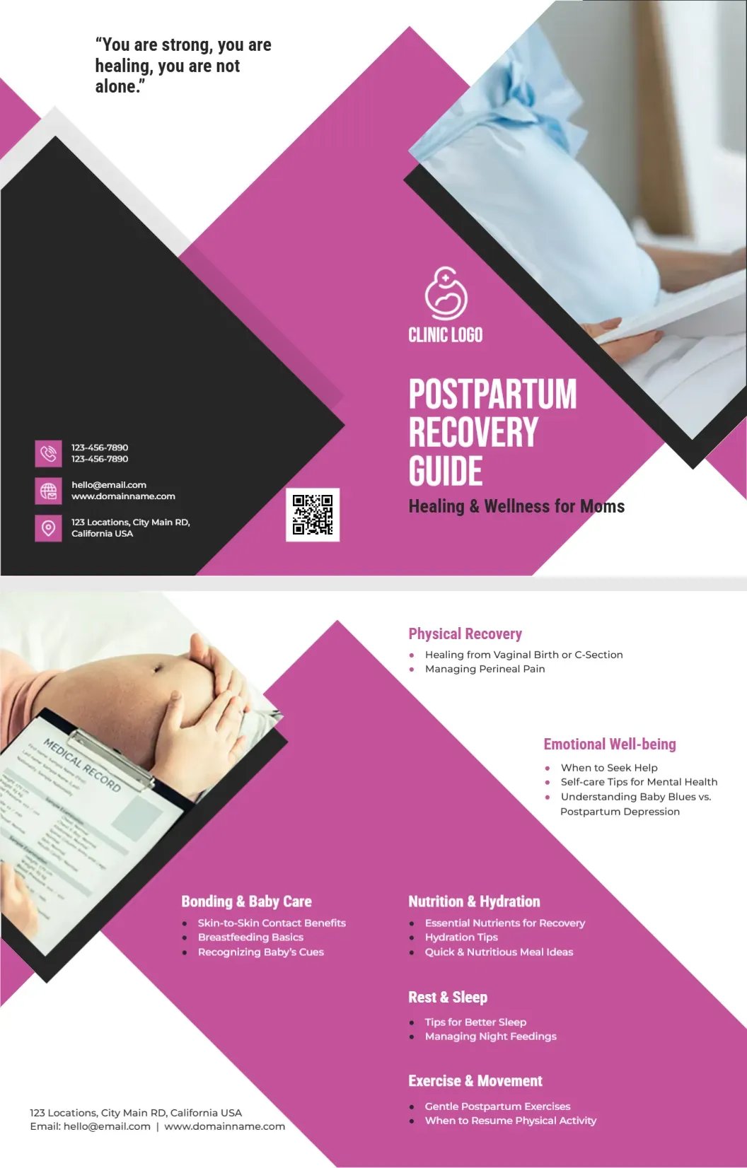 Postpartum Recovery Guide Handout Template